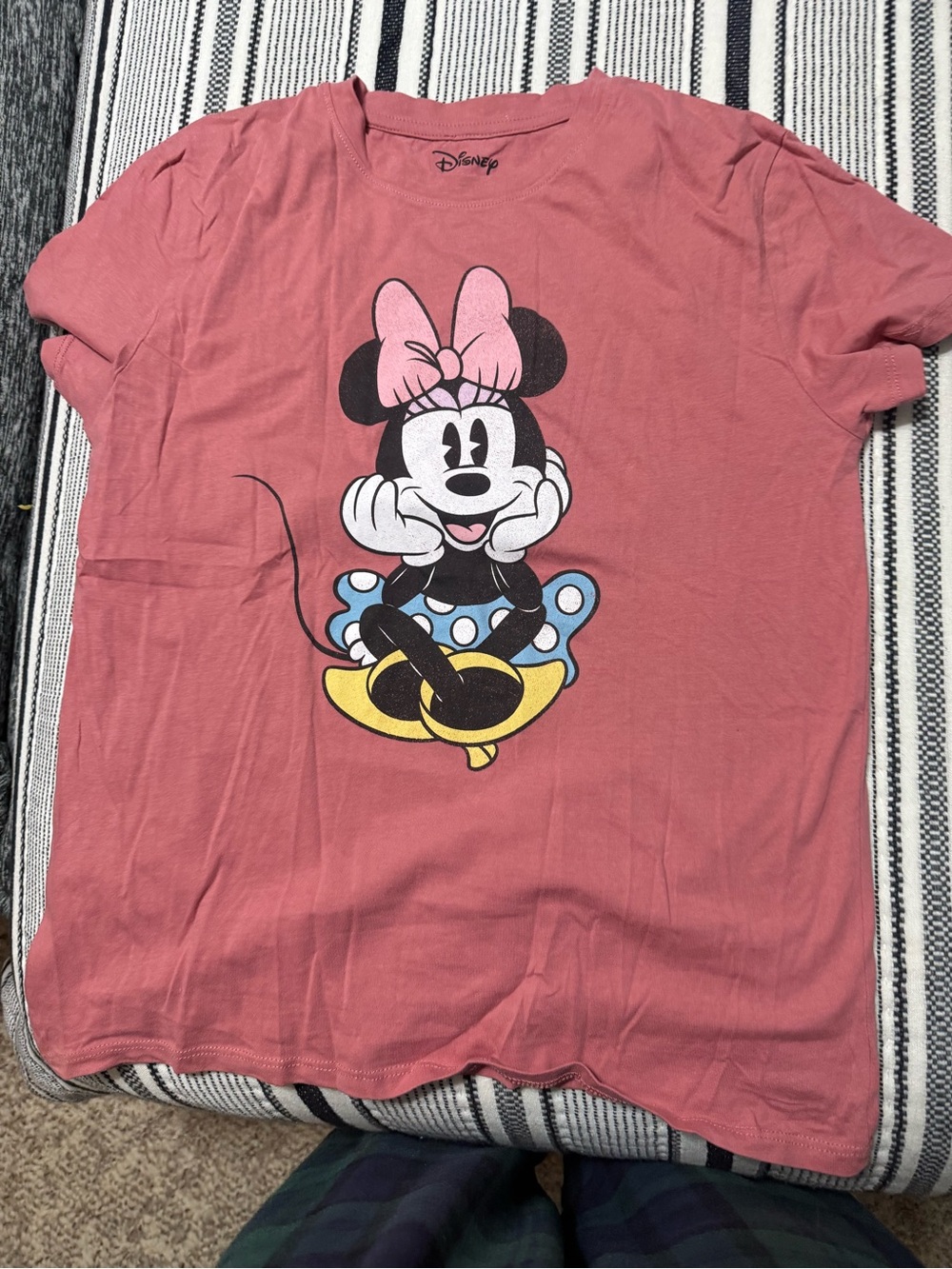 Disney Minnie Mouse Mauve Pink Short Sleeve Graphic Tee